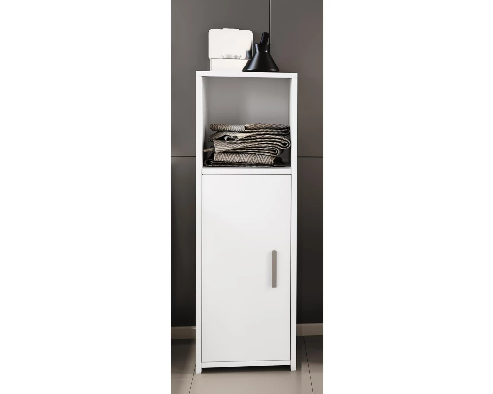 VCM Badezimmerregal Zalo L 30 x 95 cm, Weiss
