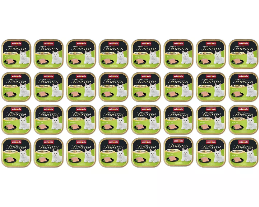 animonda Nassfutter Vom Feinsten Mildes Menü Pute pur, 32 x 100 g