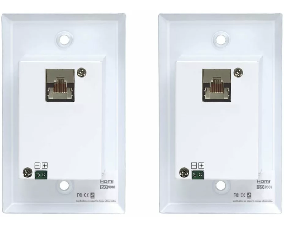EATON TRIPPLITE HDMI over Cat6 Extender Kit, Wallplate, 4K 60Hz, 4:4:4, IR, PoC, HDR, HDCP, 2.2 230ft. TAA