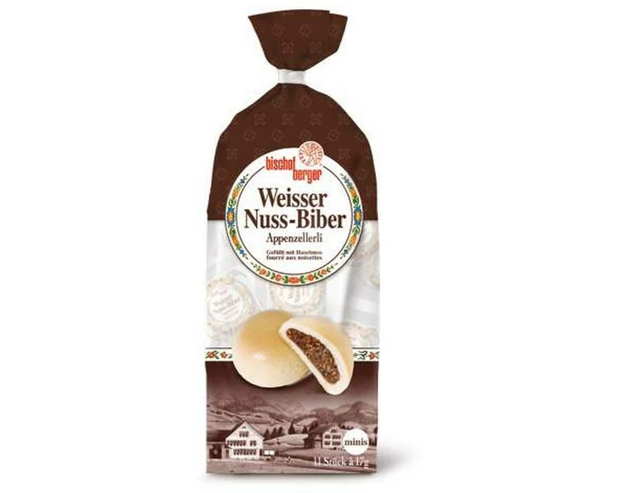 Bischofberger Guetzli Weisser Nuss-Biber Mini 11 x 17 g