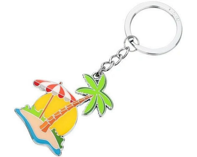 Troika Schlüsselanhänger Insel Palme Mehrfarbig
