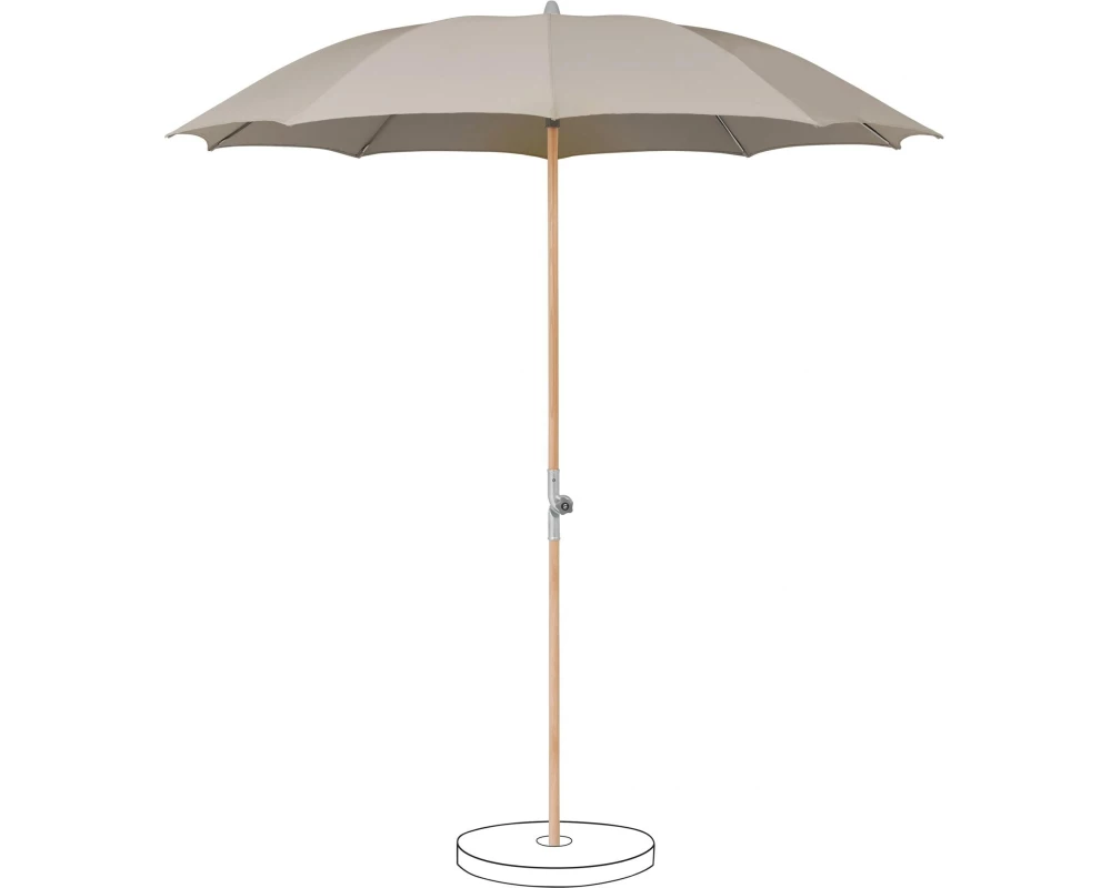 Suncomfort by Glatz Sonnenschirm Rustico 220 cm, Light Taupe