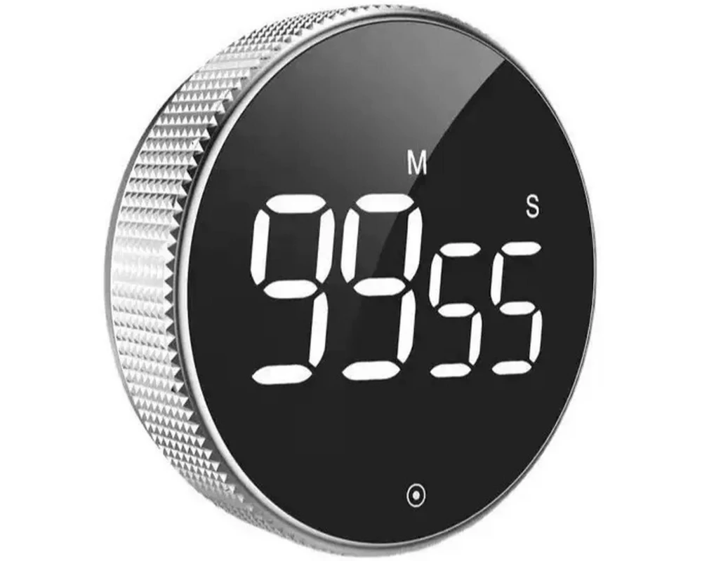 relaxdays Küchentimer Timer Schwarz/Silber