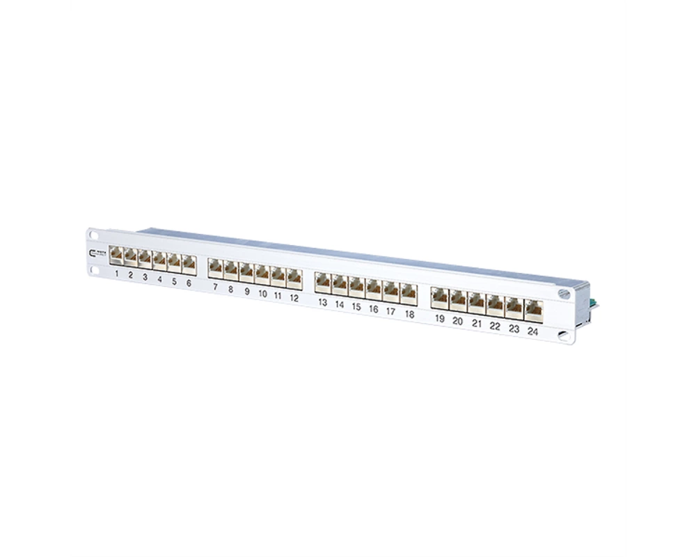 METZ CONNECT E-DAT C6 19"-Patchfeld 1HE, Cat.6 (Class E), 24 Ports