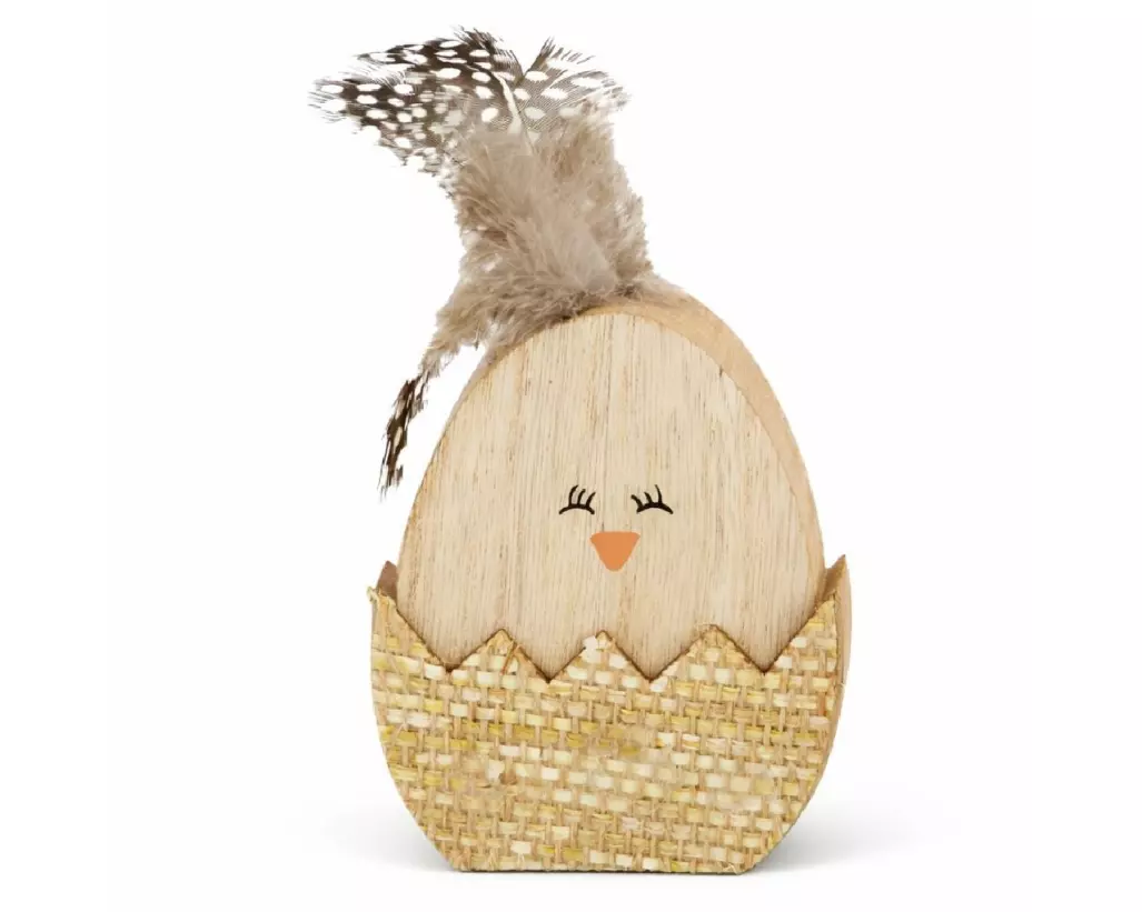 CHALET Aufsteller Huhn Tulin L 10.5 x 2.3 x 17.5 cm, Braun