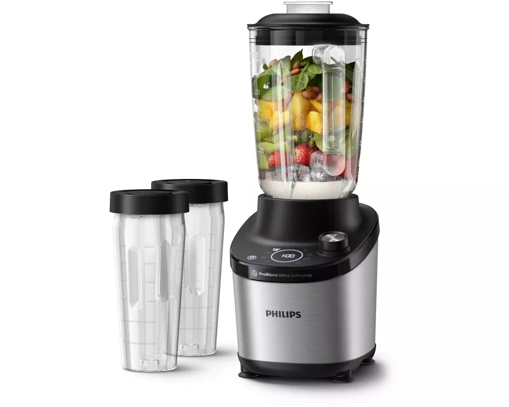 Philips Standmixer HR3760/12 7000 Series Edelstahl/Schwarz