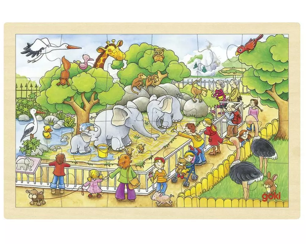 Goki Puzzle Einlegepuzzle Zoobesuch
