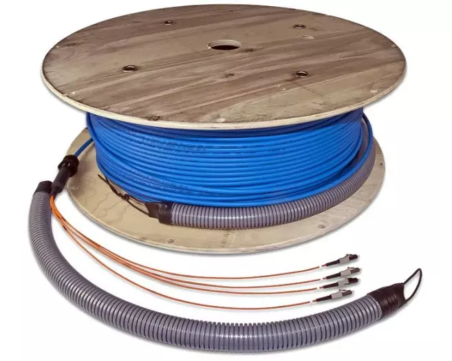 Lightwin LWL-Verlegekabel 12xLC-LC, MM, OM4, 300m