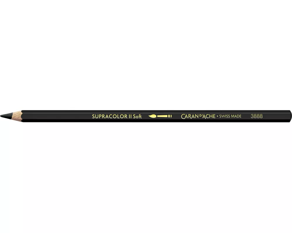 Caran d'Ache Farbstifte Supracolor Schwarz, 1 Stück