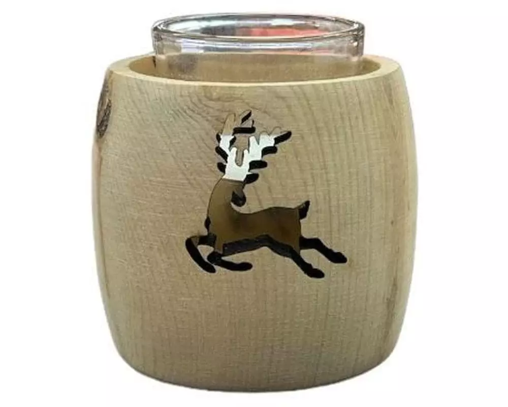 Arvenliebe Windlicht Hirsch 7 x 7.5 cm