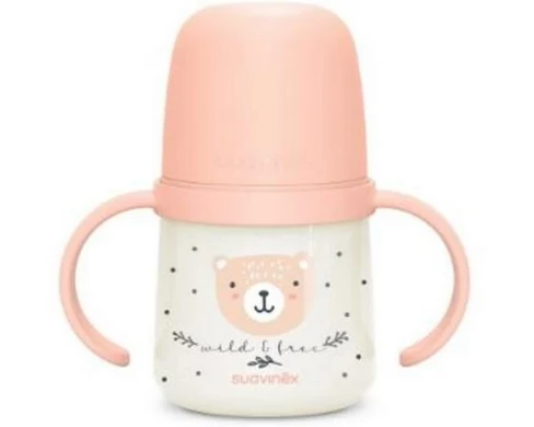 suavinex Henkelflasche Wild und Free 150 ml, +6M Rosa