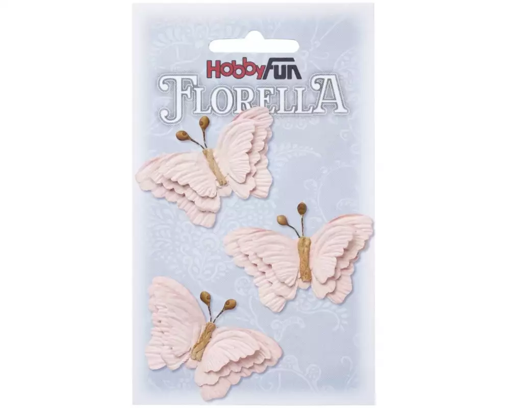 HobbyFun Mini-Utensilien Florella Schmetterling, Rosa
