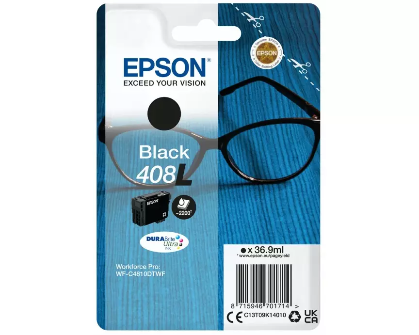 EPSON Singlepack Black 408L DURABrite Ultra Ink