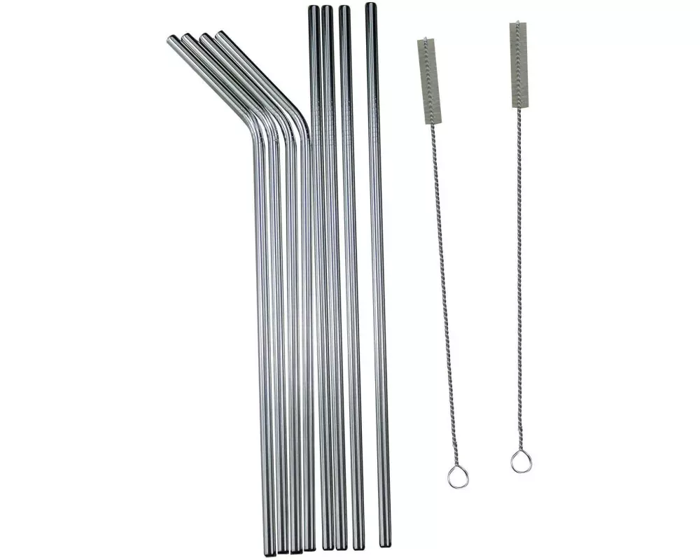 FTM Strohhalm Stainless 8 Stück, Silber