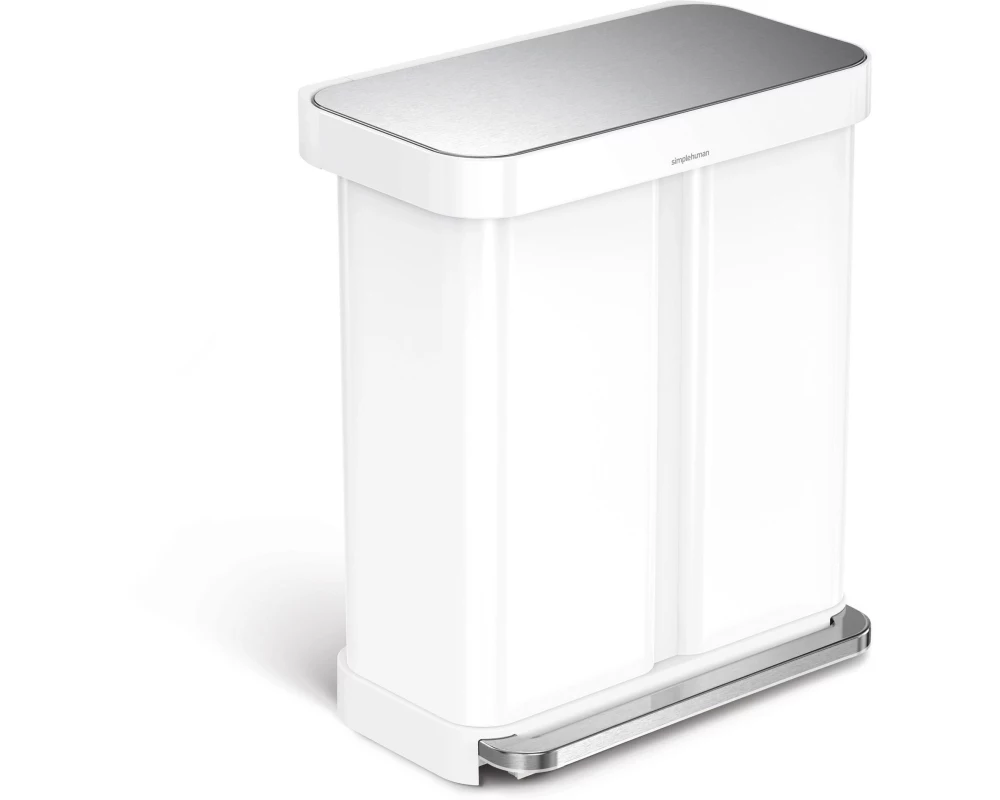 Simplehuman Abfalleimer Step Can 34+24 l Weiss