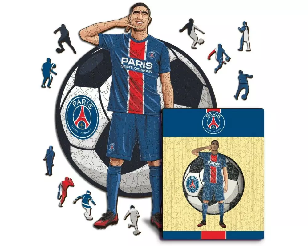 Iconic Puzzle Holz-Puzzle Achraf Hakimi – PSG S, 150 Teile