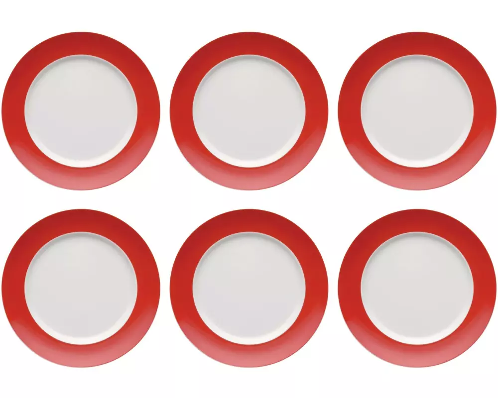 THOMAS Speiseteller Sunny Day 6 Stück,Rot, 27 cm