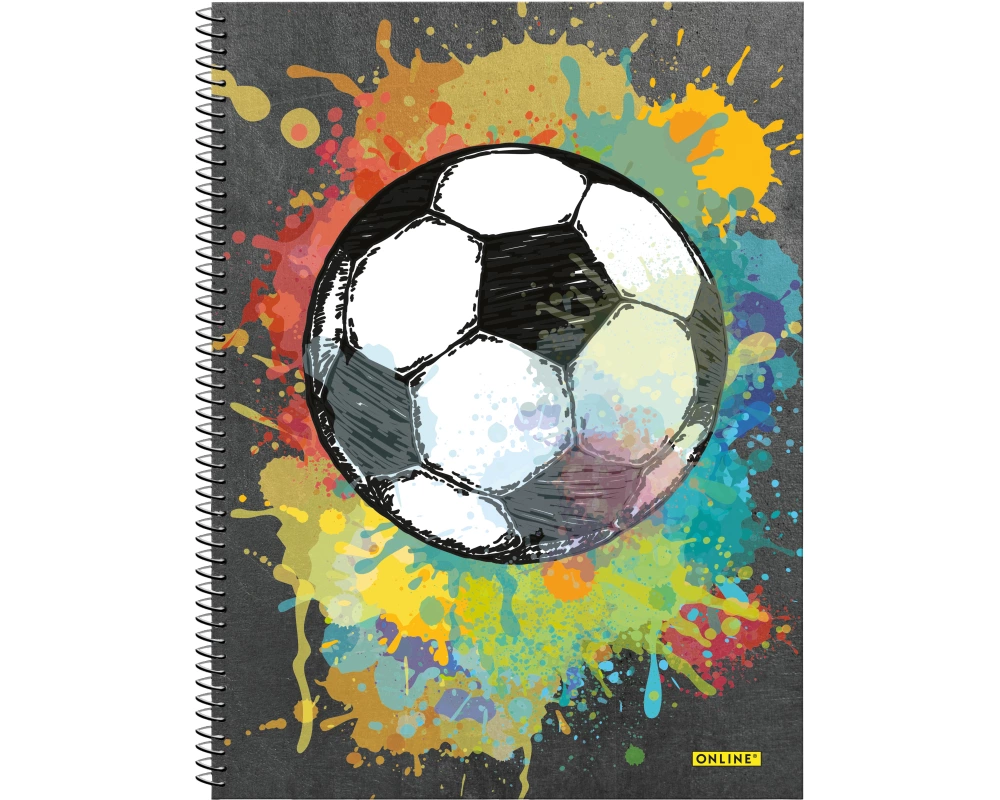 ONLINE Collegeblock Soccer A4 10169/9 kariert, 90gr. 80 Blatt