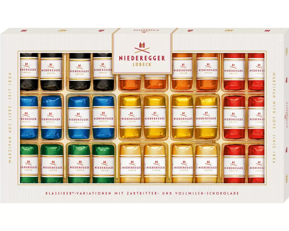 Niederegger Variationen Marzipan Pralinen mit Zartbitter-Schokolade