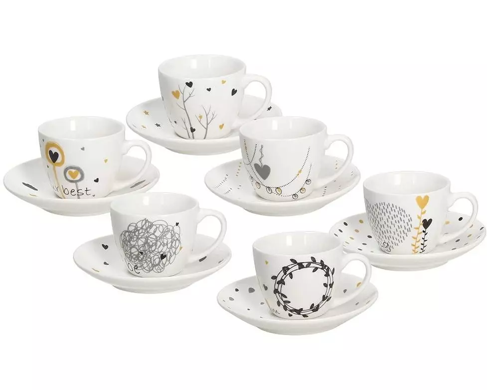 Tognana Espressotasse Goldy 80 ml, 6 Stück, Mehrfarbig