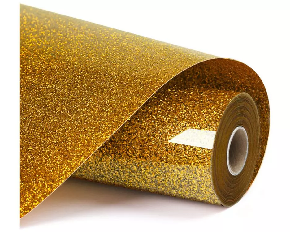 LOKLIK Plotterfolie Glitzer 30.5 x 90 cm, 1 Stück, Gold