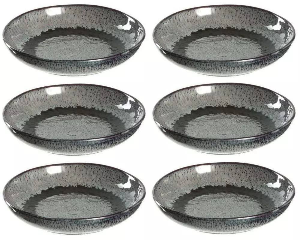 Leonardo Suppen- & Pastateller Matera Ø 21 cm, 6 Stück, Anthrazit