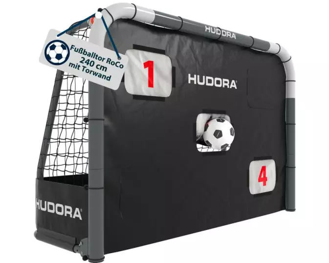 Hudora Fussballtor Roco 240 mit Torwand