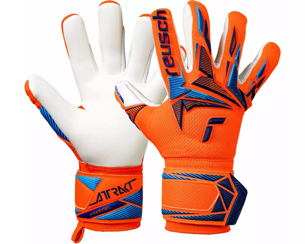 reusch Attrakt Freegel Advance Junior Gr: 4, Shocking Orange/Blau