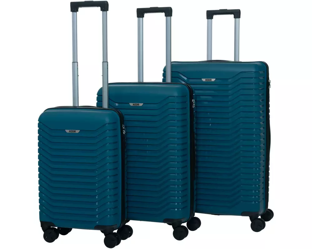 KOOR Reisekofferset Manila 3-teilig, Petrol