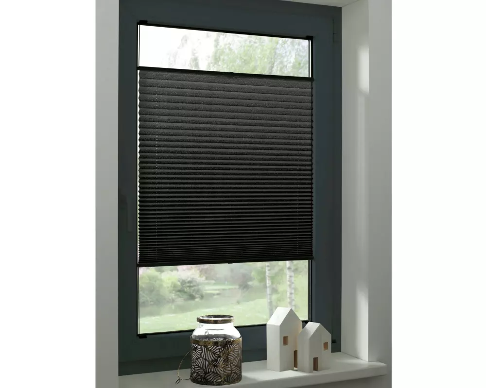Gardinia Plissée Concept 70 x 130 cm, Schwarz