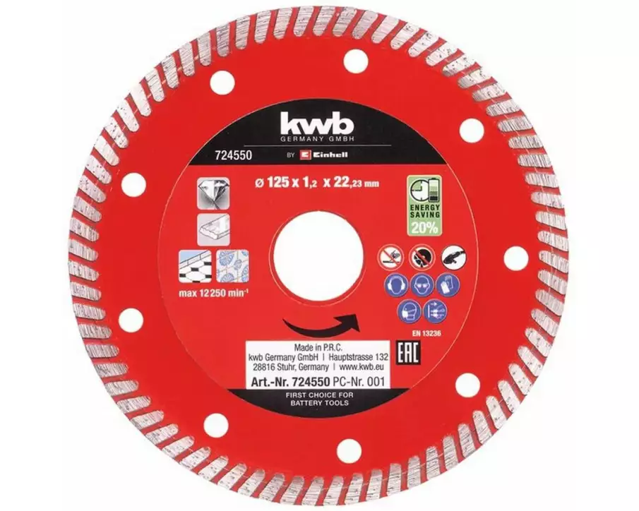 Einhell Trennscheibe Diamant dünn 125 x 1.4