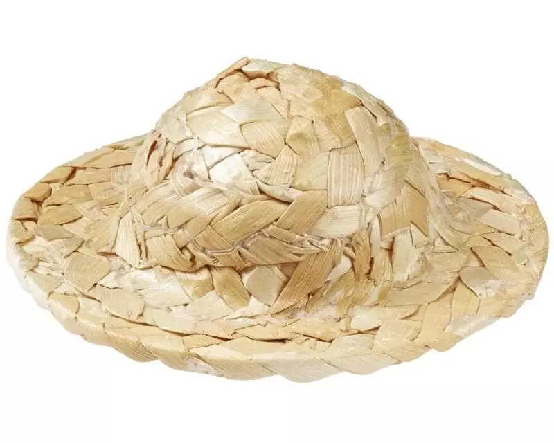 HobbyFun Mini-Utensilien Strohhut 5 cm, 2 Stück