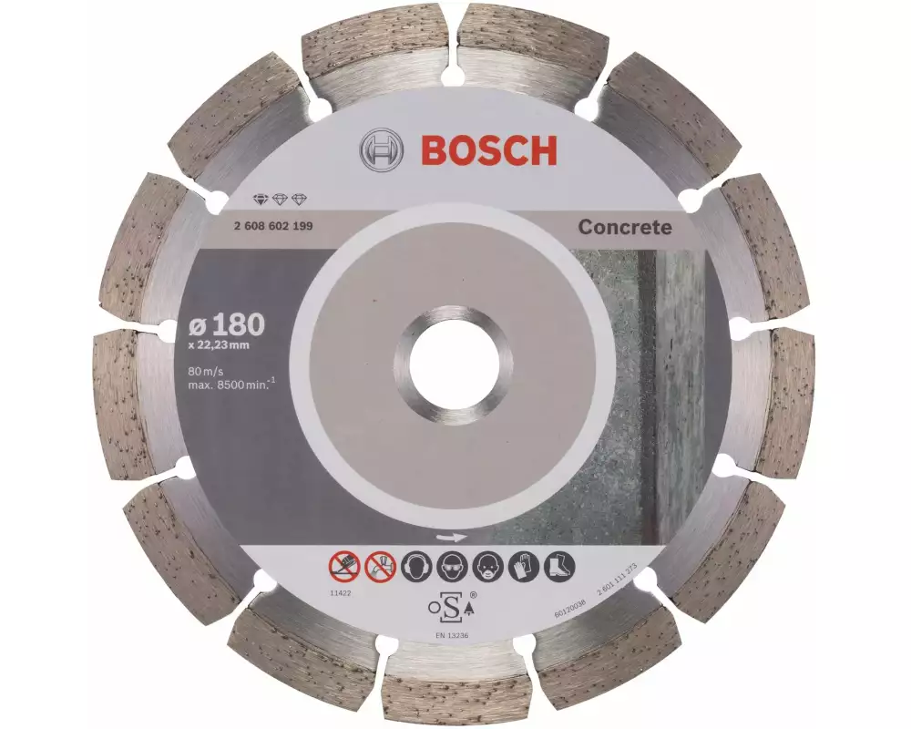 Bosch Professional Diamanttrennscheibe Standard for Concrete, 180 x 2 x 10 mm