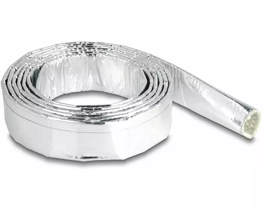 Delock Kabelschlauch aus Glasfasergeflecht / Alu 2 m x 16 mm Silber