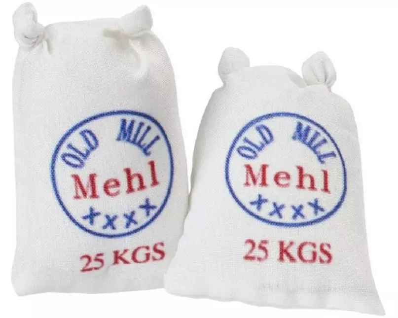 HobbyFun Mini-Utensilien Mehlsack 2 Stück, Weiss