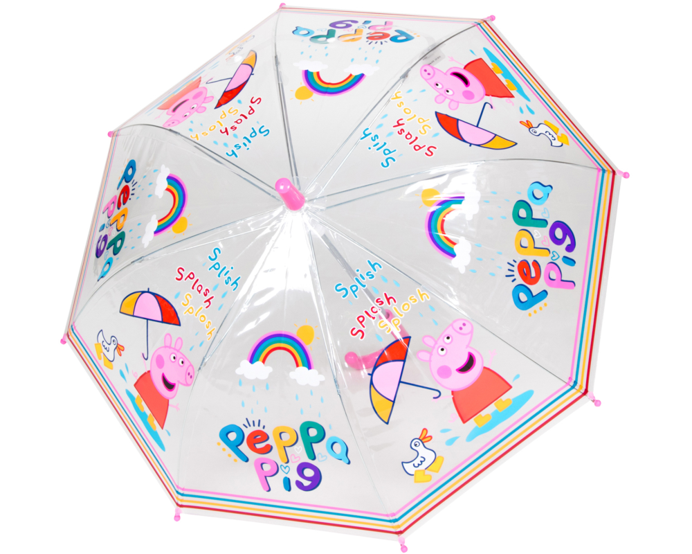 STROTZ Regenschirm für Kinder 5299 Peppa Pig under the rain