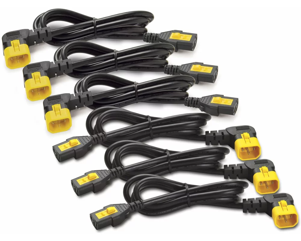 APC 6x Power Cable, C13 / C14, 1.8m, bent