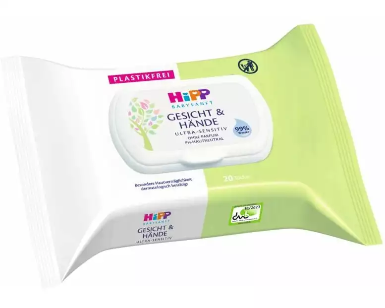 HIPP Feuchttücher Babysanft Gesicht & Hände 1x 20 Stk.