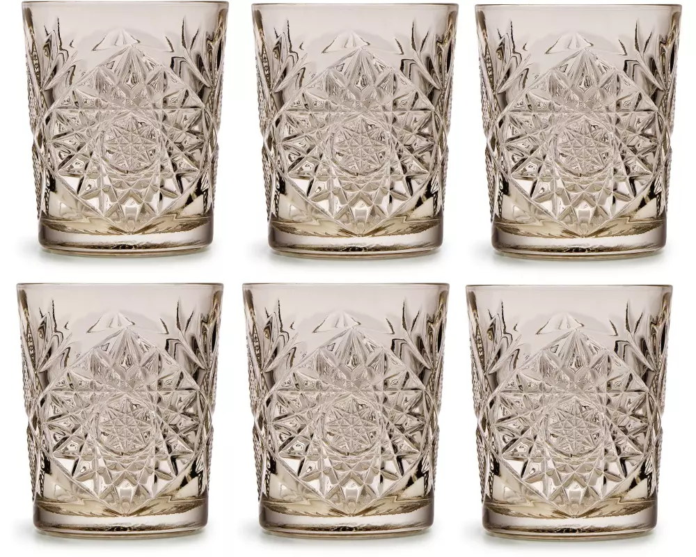 onis Gin Glas Hobstar 350 ml, 6 Stück, Taupe