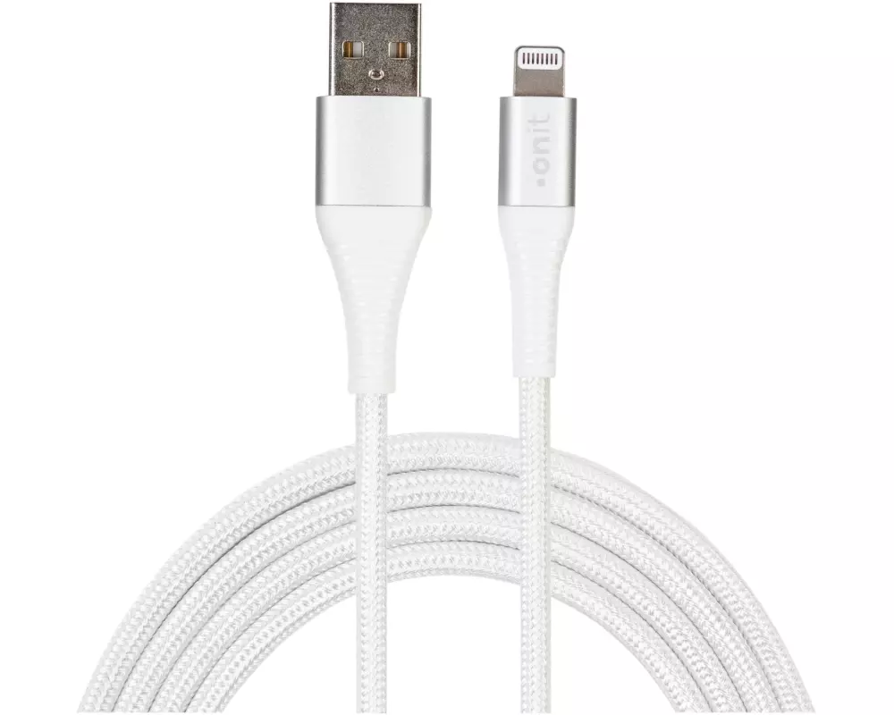 onit USB 2.0-Kabel MFi USB-A - Lightning 1 m, Weiss