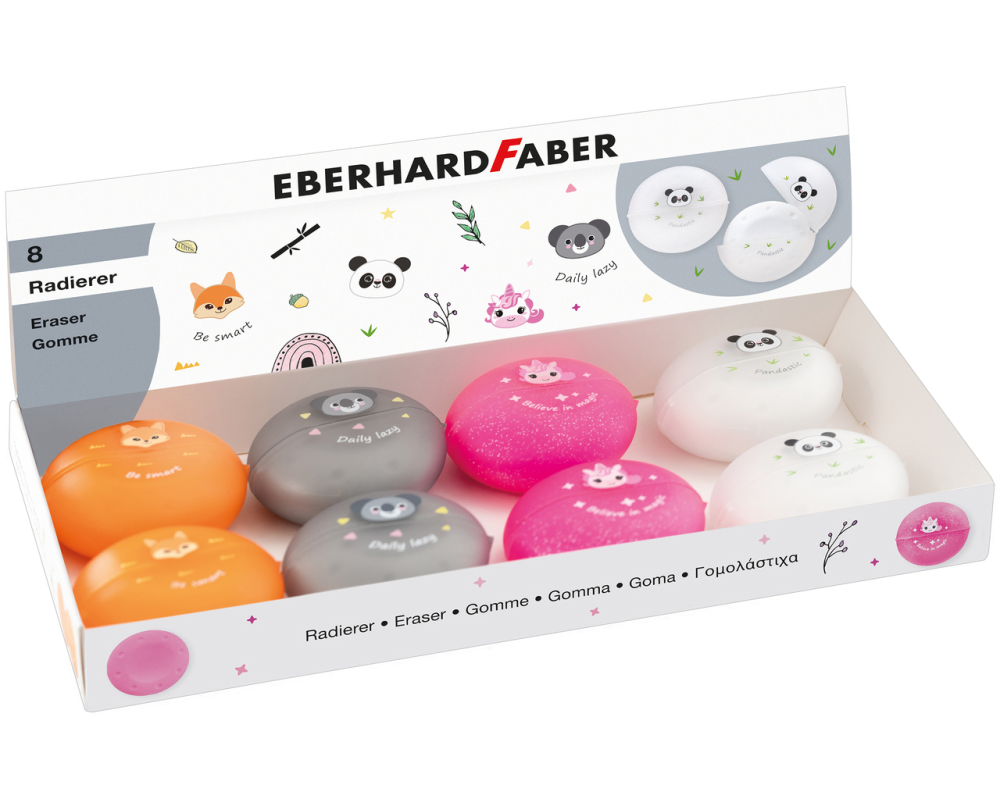 EBERHARD FABER Radierer Animal 585419 4 Stück, assortiert