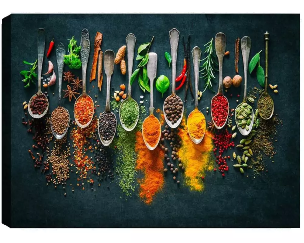 Wallxpert Bild Gewürze 50 x 70 cm