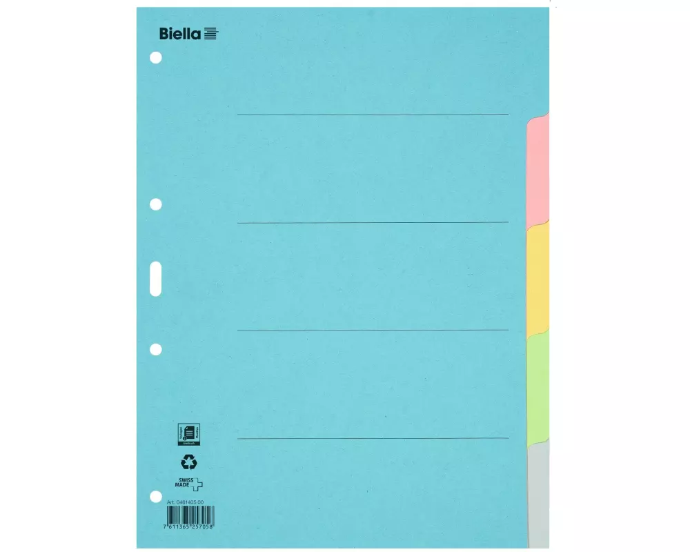 Biella Register A4 Karton 5-teilig