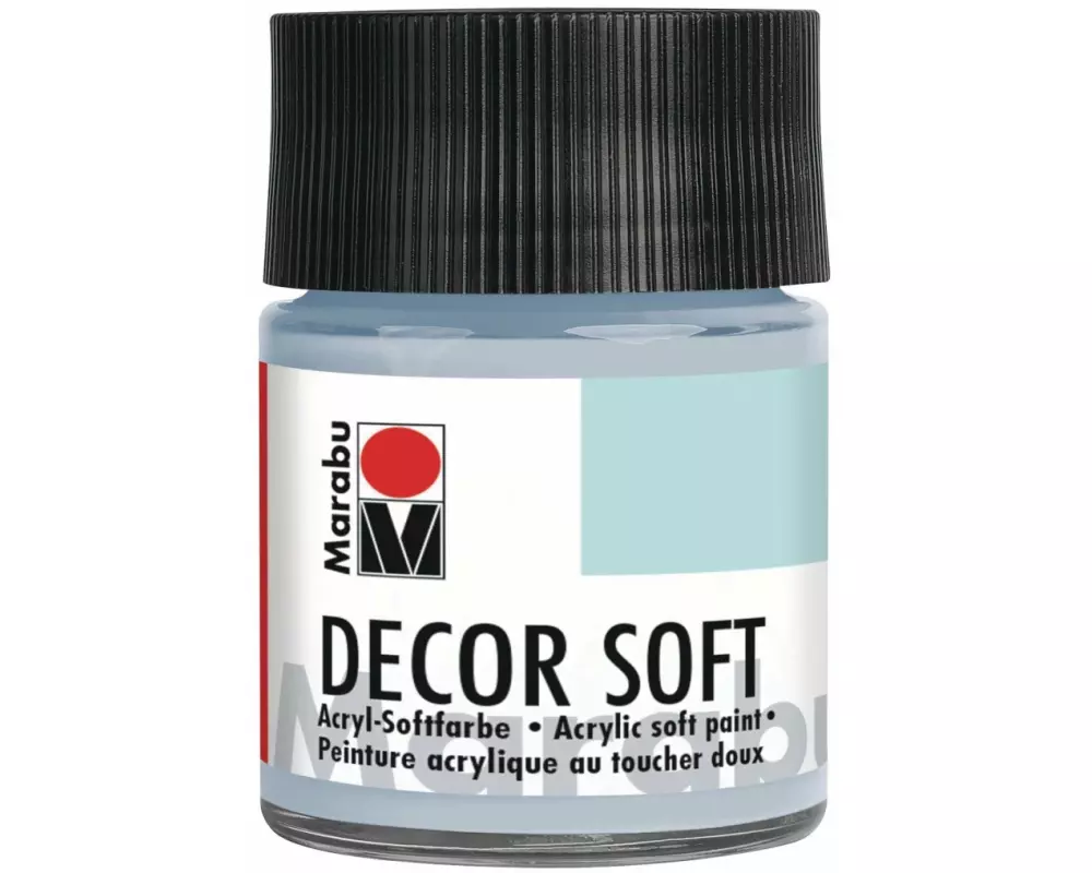 Marabu Acrylfarbe Decor Soft 50 ml, Grau/Hellblau