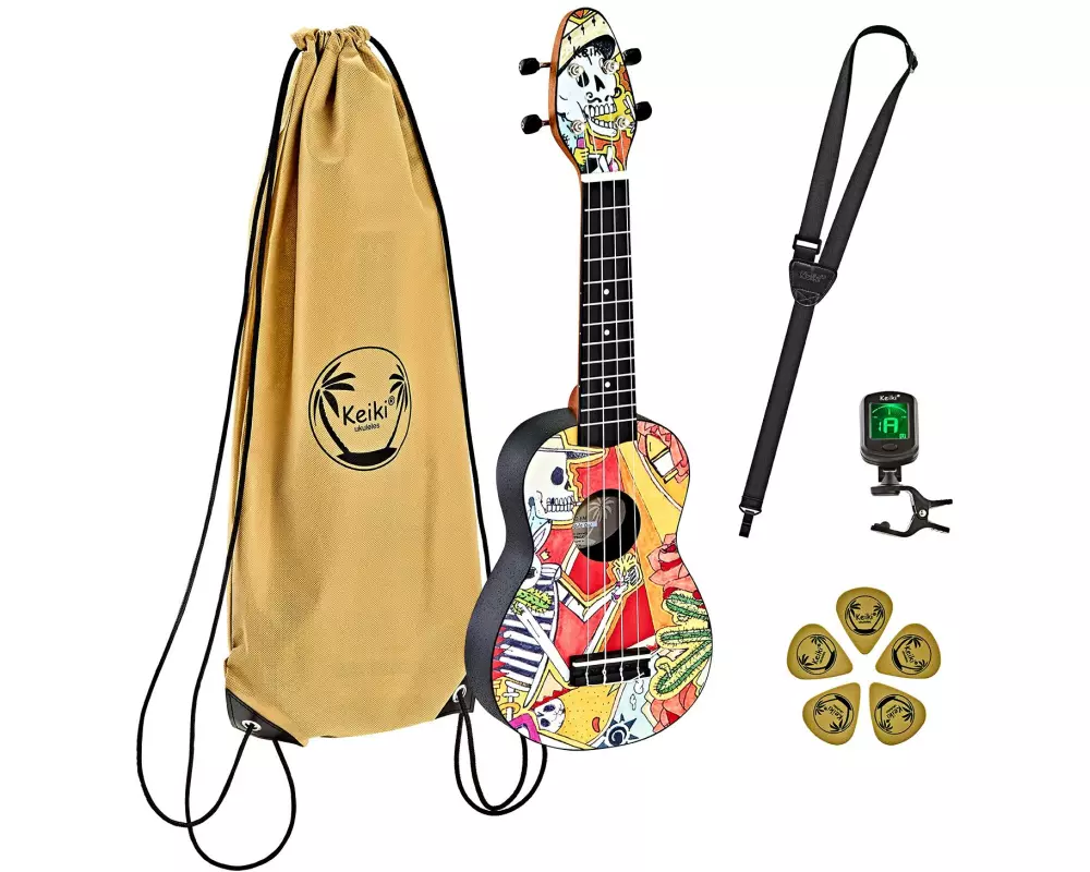 Ortega Guitars Ukulele Keiki Package K2-EM – El Muerto