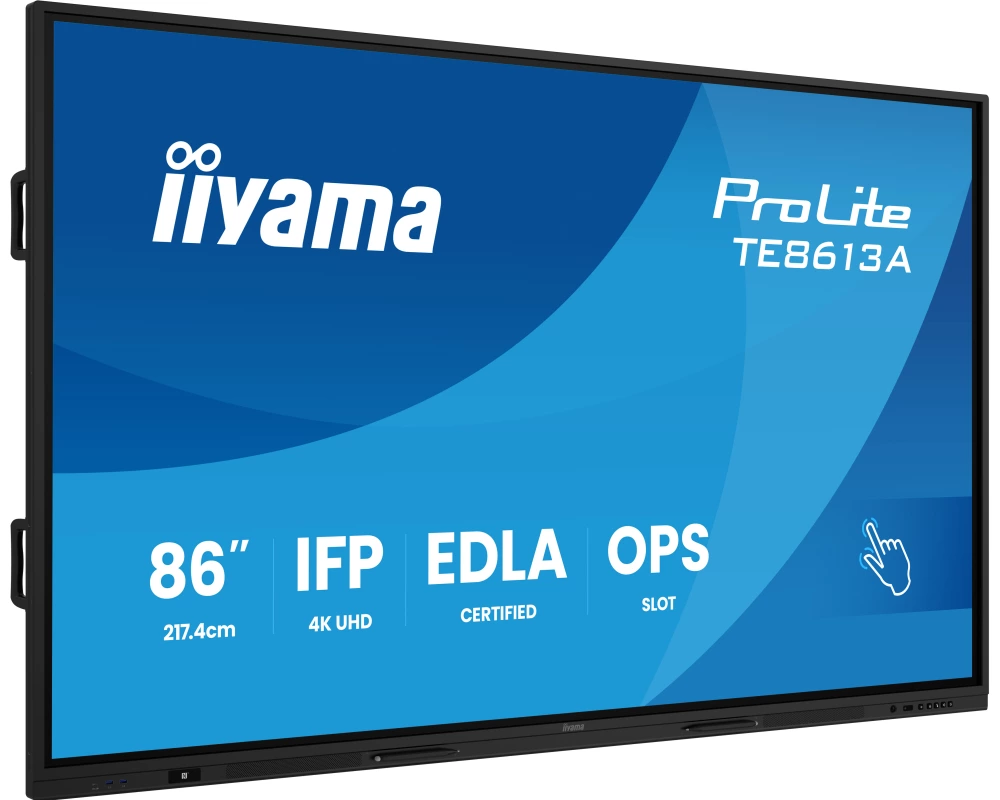 iiyama TE8613A-B2AG Signage-Display Interaktiver Flachbildschirm 2,17 m (85.6") WLAN 500 cd/m² 4K Ultra HD Schwarz Touchscreen Eingebauter Prozessor Android 24/7