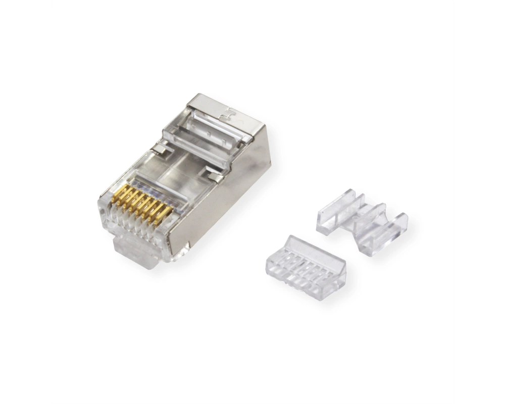 ROLINE Modular Plug geschirmt Cat.6A (Class EA), für Massiv-/Litzendraht, 10 St.