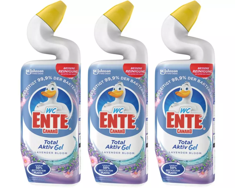 WC-Ente WC-Reiniger Total Aktiv Gel Lavender Bloom 3 x 750 ml