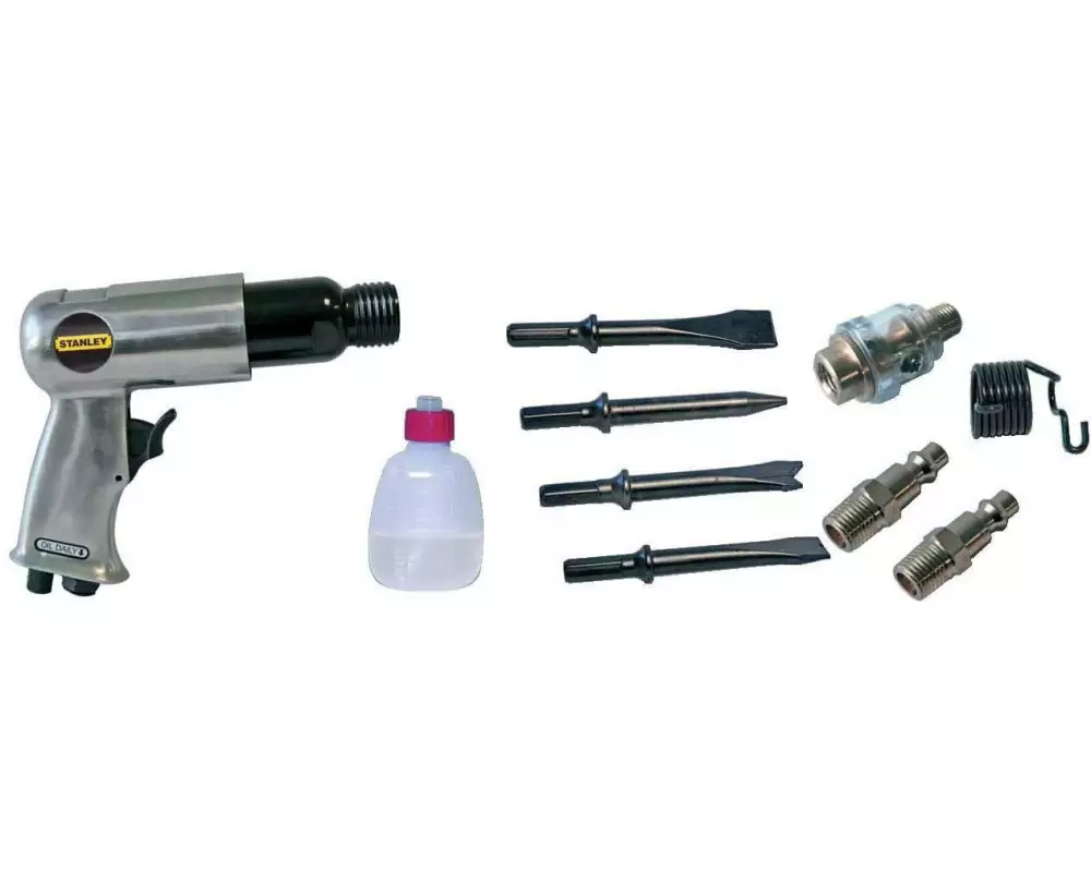 Stanley Druckluft-Meisselhammer Set mit 4 Einsätzen
