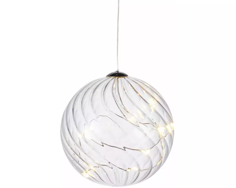 Sirius Weihnachtskugel Wave Ball, Ø 10 cm, Klar